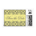 Damask Swirls Lace Butter Save The Date Postage postage