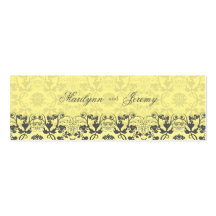 Damask Swirls Lace Butter Thank You Gift Tag Business Card