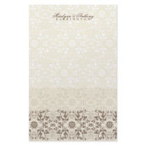 Damask Swirls Lace Coffee Thank You Stationery by fatfatin_blue_knot Damask Swirls Lace Coffee Thank You Stationery