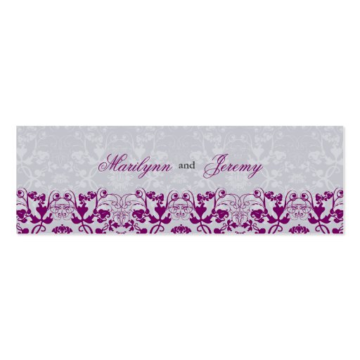 Damask Swirls Lace Orchid Thank You Gift Tag Business Card Template (front side)