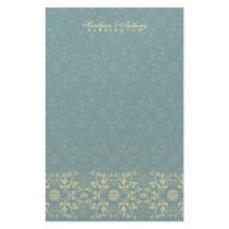 Damask Swirls Lace Peacock Thank You Stationery by fatfatin_blue_knot Damask Swirls Lace Peacock Thank You Stationery