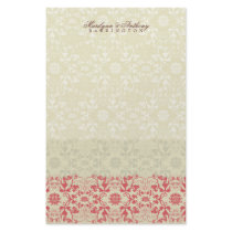 Damask Swirls Lace Spice Thank You Stationery by fatfatin_blue_knot Damask Swirls Lace Spice Thank You Stationery