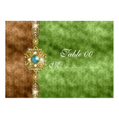 Damask table number wedding brown gold business card templates by