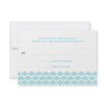 Damask Teal Purple Simplicity Wedding Reply Custom Invitations