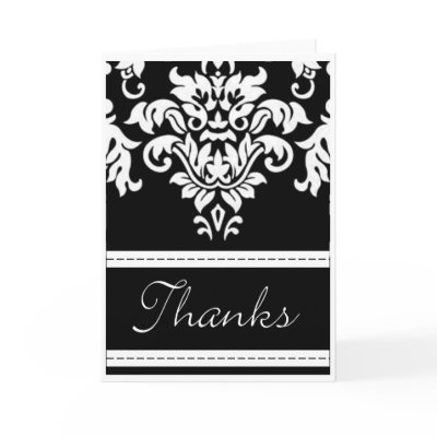 Damask Thank You card