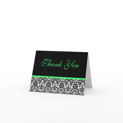 Damask Thank You Card