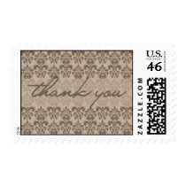 Damask Thank You Postage Stamp