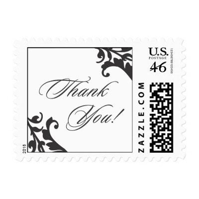 Damask Thank You stamp Postage