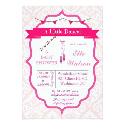 tutu baby shower invitations templates