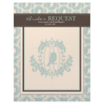 Damask Tweets Letter Head 2 Personalized Letterhead