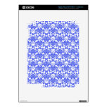Damask vintage blue and white girly floral pattern skin for iPad 3