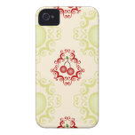 Damask vintage cherry cherries wallpaper pattern iPhone 4 covers