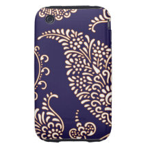 Damask vintage paisley girly floral chic pattern tough iPhone 3 case