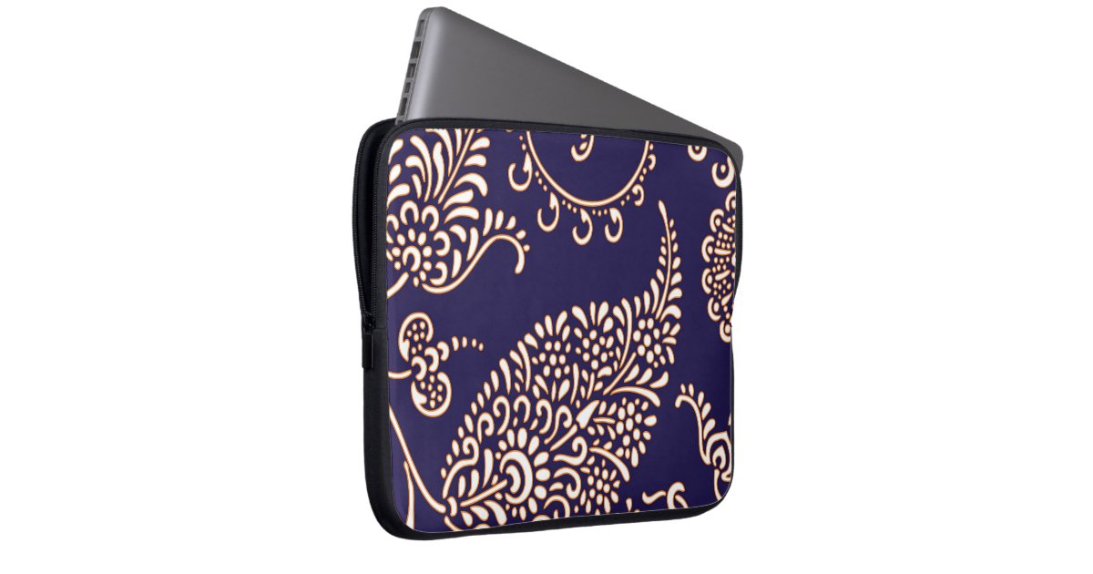 Damask vintage paisley girly floral chic pattern laptop computer