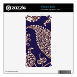 Damask vintage paisley girly floral chic pattern skin for the iPhone 4