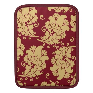 Damask vintage paisley wallpaper floral pattern iPad sleeve