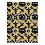 Damask vintage paisley wallpaper floral pattern post card