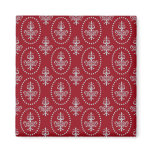 Damask vintage red wallpaper Fleur de lis pattern Refrigerator Magnets