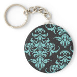 Damask vintage wallpaper pattern key chain