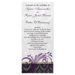 damask violet Wedding program