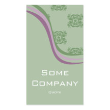 Damask Wave Collection (Green) Business Card Template