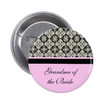 damask wedding button. for grandma, grandpa
