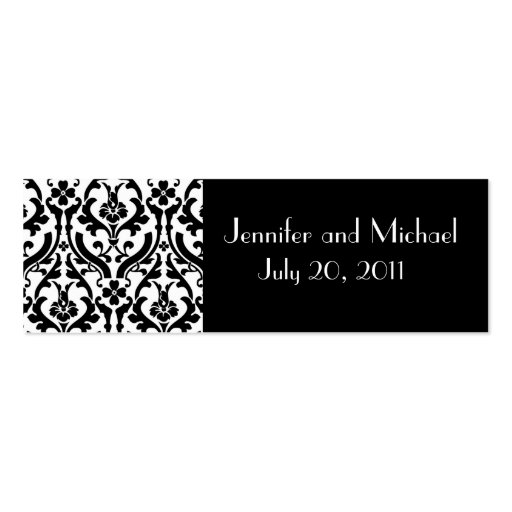Damask Wedding Favor Gift Tags Business Card