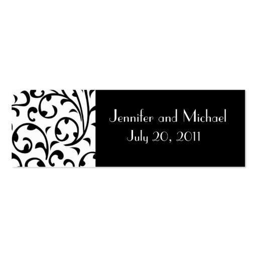 Damask Wedding Favor Gift Tags Business Card Template