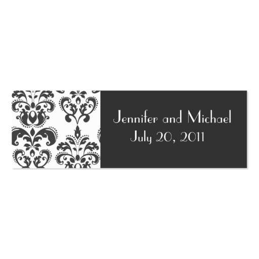Damask Wedding Favor Gift Tags Business Card