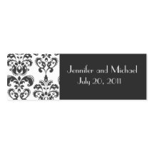 Damask Wedding Favor Gift Tags Business Card