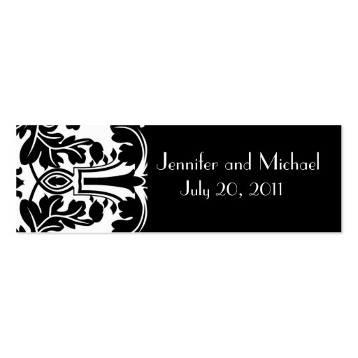 Damask Wedding Favor Gift Tags Business Cards