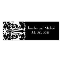 Damask Wedding Favor Gift Tags Business Cards