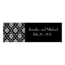 Damask Wedding Favor Gift Tags Business Cards