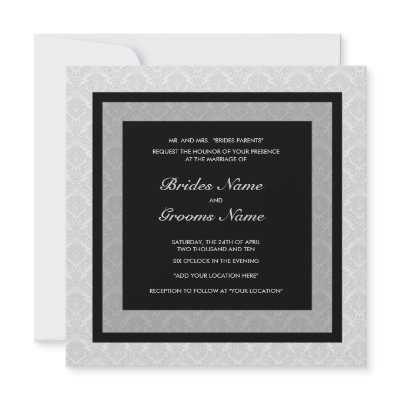 DAMASK WEDDING INVITATION
