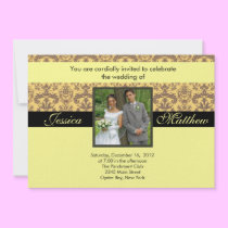 Damask Wedding Invitation