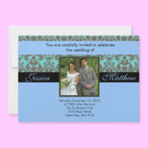 Damask Wedding Invitation