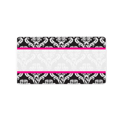 Damask Wedding Invitation Address Labels