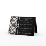 Damask Wedding Invitation - -Black and White cards