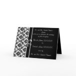 Damask Wedding Invitation - -Black and White