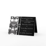 Damask Wedding Invitation - -Black. - - cards