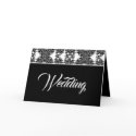 Damask Wedding Invitation - -Black. cards