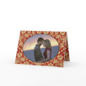 Damask Wedding Invitation Tan-Choose BackGround card