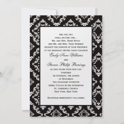 Damask Wedding Invitation Template by eventfulcards