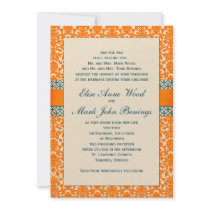 Damask Wedding Invitation Template