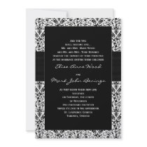 Damask Wedding Invitation Template