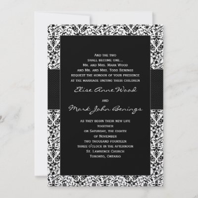 Damask Wedding Invitation Template by eventfulcards