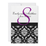 Damask Wedding Invitations Purple Draft #3