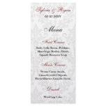 Damask Wedding Menus Full Color Rack Card