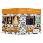 Damask Wedding Planner- add your photos 3 Ring Binder
