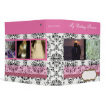 Damask Wedding Planner- add your photos 3 Ring Binder